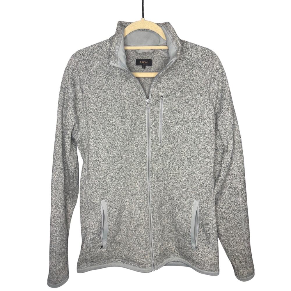 Quince Sweater-Knit Fleece Full-Zip Jacket Size S